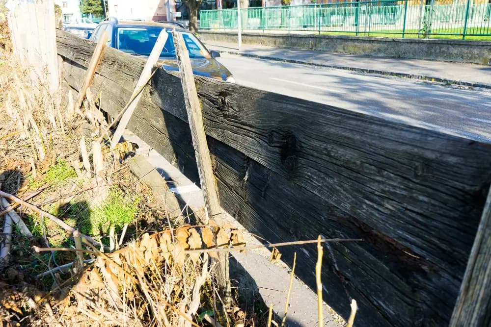 Silt fence installed along a construction perimeter