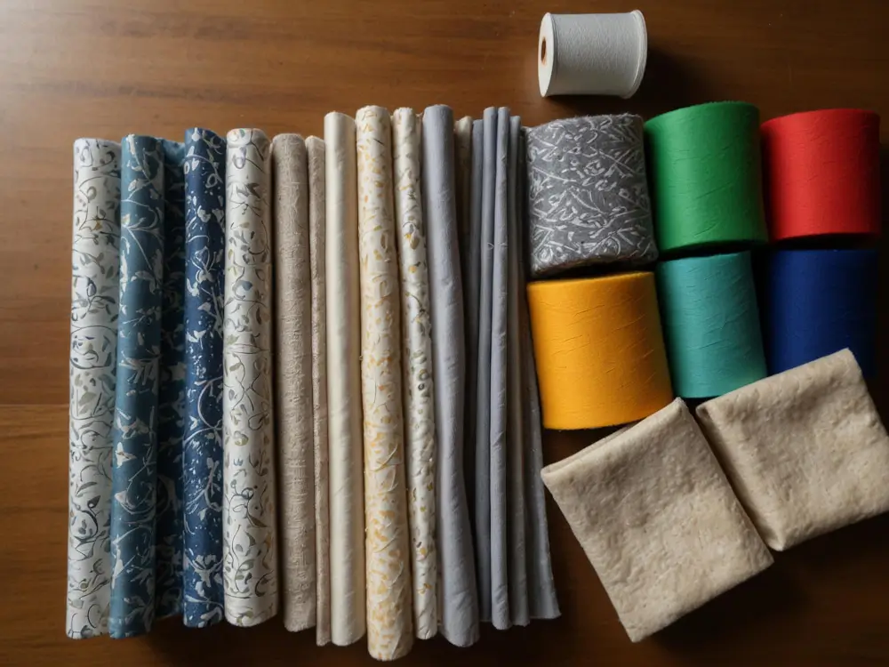Non-woven fabric being produced in a factory